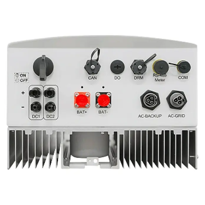 Inversor Híbrido Monofásico Solis - 3,6 kW, 120 V, L x An x Al: 24,9 x 33,3 x 50,5 cm - Vista frontal