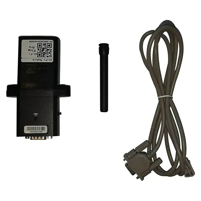 Módulo transmisor inalámbrico WiFi - RS 232, 12 V, 2 W, L x An x Al: 2,8 x 4,6 x 17,2 cm - Vista superior