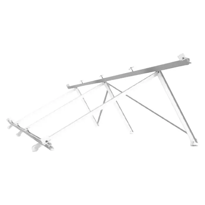 Soporte para fijación vertical 30º - Aluminio, L x An x Al: 50 x 200 x 100 cm, Hasta 2 módulos fotovoltaicos - Vista angular