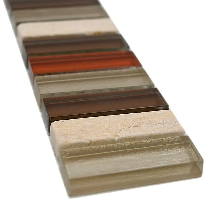 Listello tegelrand Hendon BO NB1110 - 4,8 x 30,5 cm, Grijs, Glanzend - Close-up