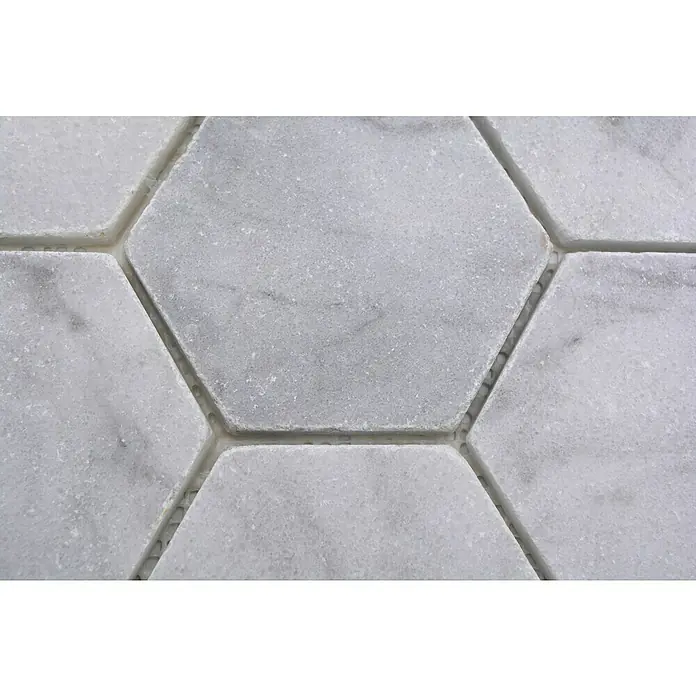 Mozaïektegel zeshoek Ibiza White XNT HX142 - 19,9 x 26,2 cm, Groen, Mat - Close-up