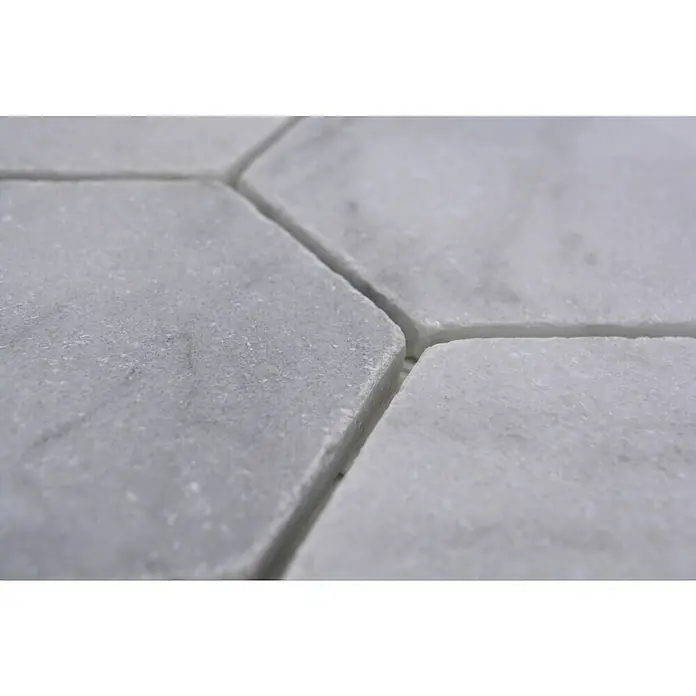 Mozaïektegel zeshoek Ibiza White XNT HX142 - 19,9 x 26,2 cm, Groen, Mat - Close-up