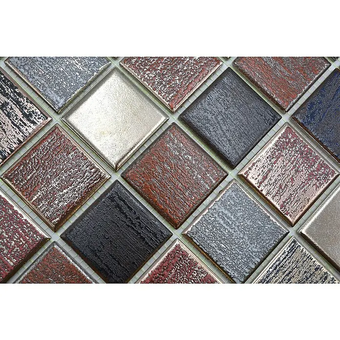 Mozaïektegel vierkant Oriental CD AUBIS - 31,6 x 31,6 cm, Meerkleurig, Mat - Close-up