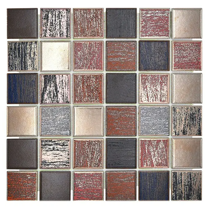 Mozaïektegel vierkant Oriental CD AUBIS - 31,6 x 31,6 cm, Meerkleurig, Mat - Bovenaanzicht