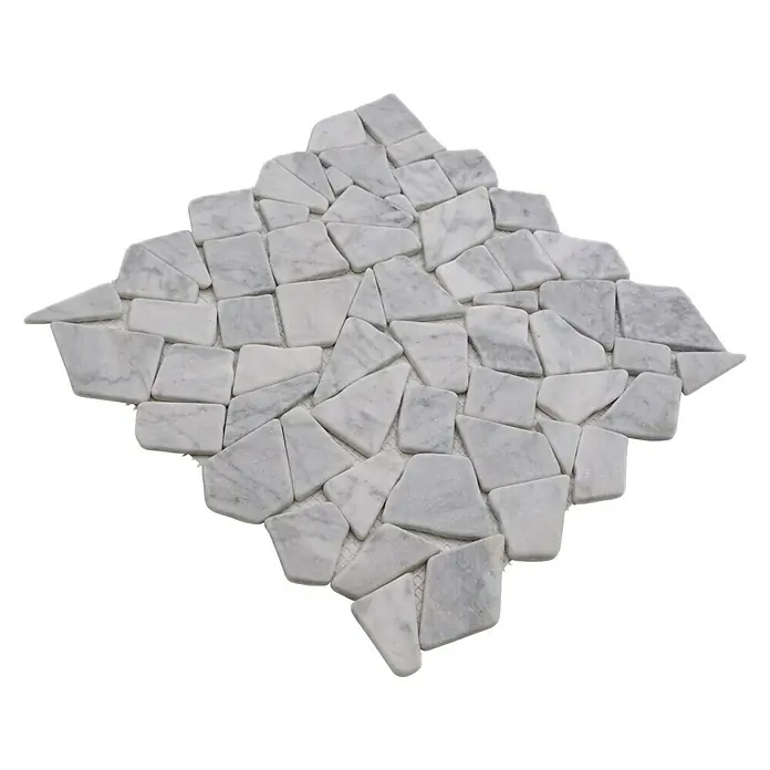 Mozaïektegel Marble White CIOT 30/2000 - 30,5 x 30,5 cm, Beige, Mat - Diagonaal zicht