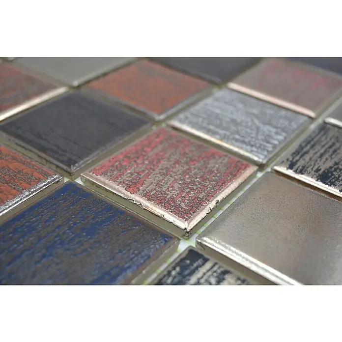 Mozaïektegel vierkant Oriental CD AUBIS - 31,6 x 31,6 cm, Meerkleurig, Mat - Close-up