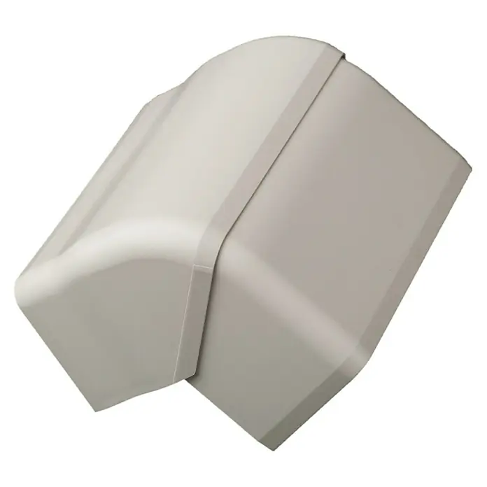 Außeneck BR 70 - Passend für: Brüstungskanal BR 70 x 130 mm, Reinweiß - Diagonale Ansicht