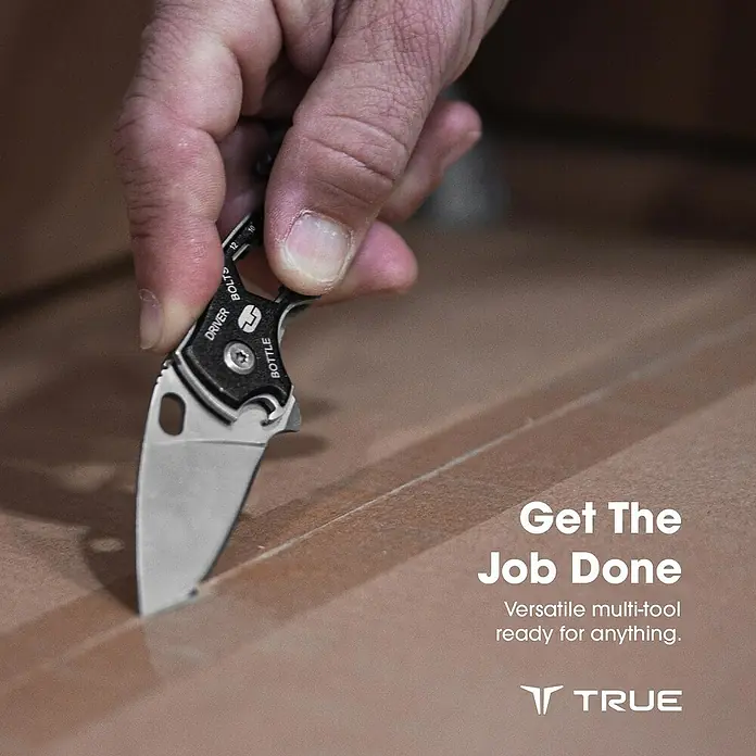 True Utility Cúter universal Smartknife - Longitud de la hoja: 55 mm, Acero inoxidable - Producto en uso