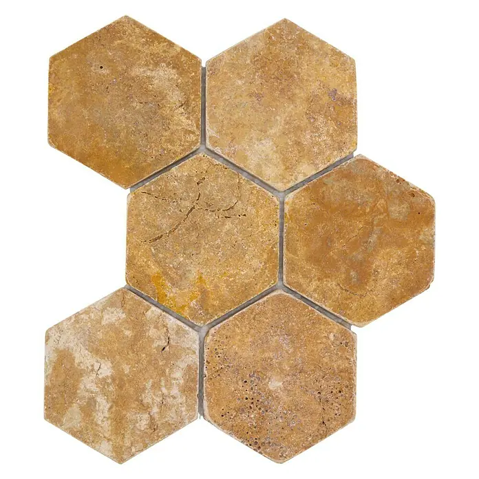 Mozaïektegel zeshoek Gold XNT HX151 - 19,9 x 26,2 cm, Groen, Mat - Bovenaanzicht