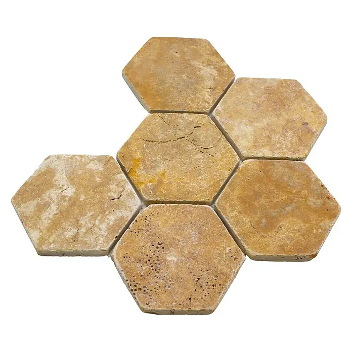 Mozaïektegel zeshoek Gold XNT HX151 - 19,9 x 26,2 cm, Groen, Mat - Top-down weergave