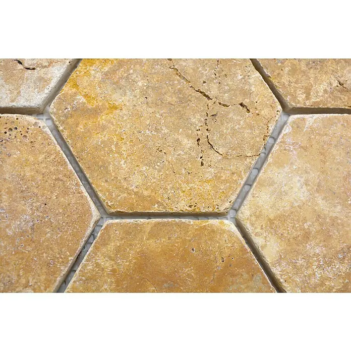 Mozaïektegel zeshoek Gold XNT HX151 - 19,9 x 26,2 cm, Groen, Mat - Close-up