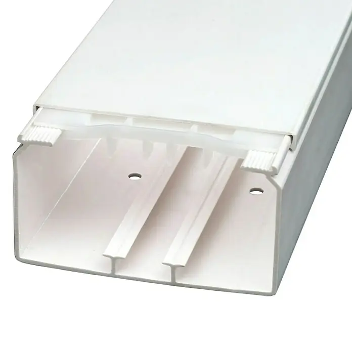 Kabelkanal - L x B x H: 2 m x 110 mm x 60 mm, Weiß - Detailaufnahme