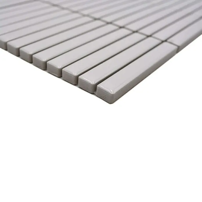 Mozaïektegel stroken CG BBM 11 - 30,8 x 28,2 cm, Zwart, Glanzend - Close-up