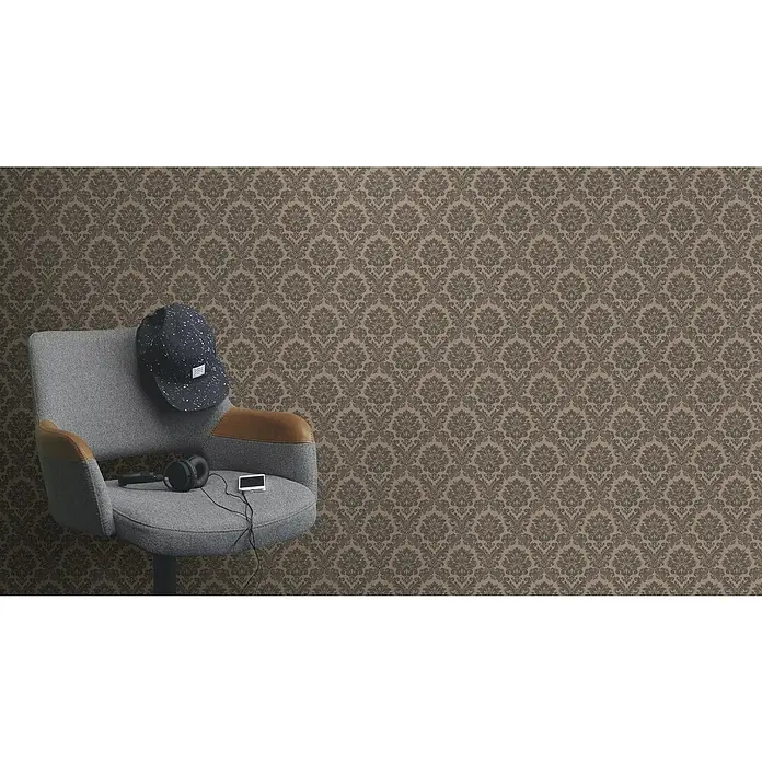 Rasch Trianon XIII Vliestapete Barock - Taupe, Ornament, 10,05 x 0,53 m - Stimmungsaufnahme