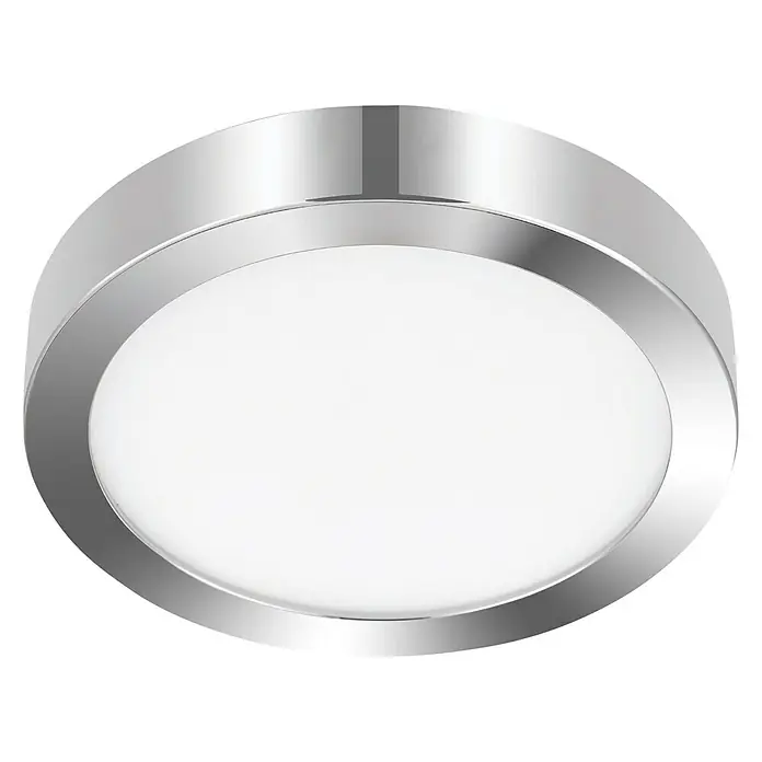 Eglo Fueva 5 Plafón LED redondo - 20,5 W, Ø x Al: 28,5 x 2,8 cm, Color del marco: Cromo, Blanco neutro - Vista ascendente