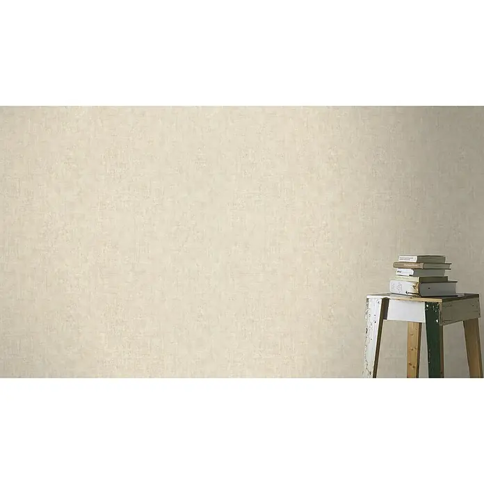 Rasch LOFT Vliestapete Uni - Beige, Betonoptik, 10,05 x 0,53 m - Stimmungsaufnahme