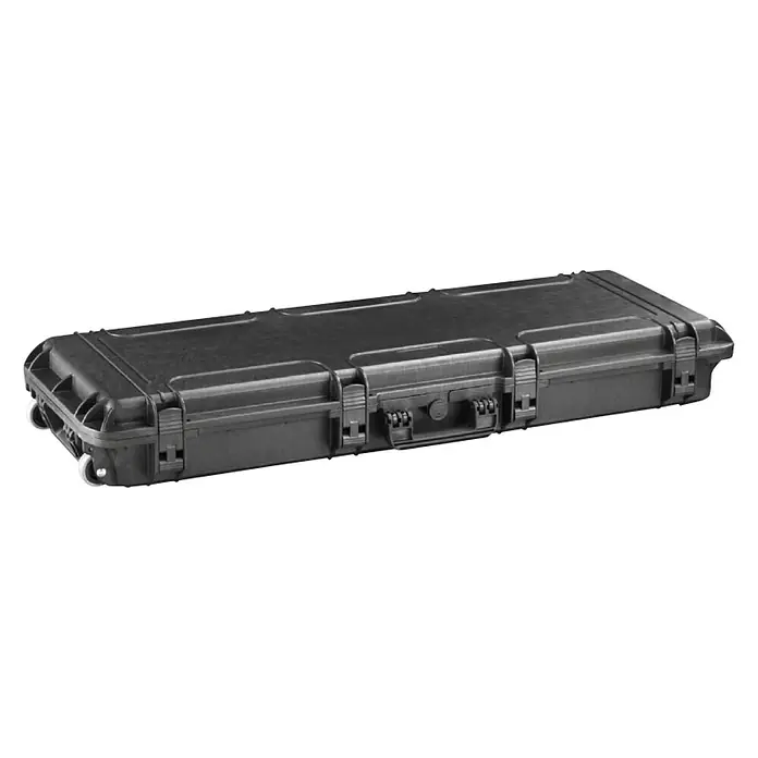 Wasserdichter Koffer MAX1100 - L x B x H: 1.177 x 450 x 158 mm, Ohne Schaumstoffeinlage, Passend für: Waffen, Schwarz, Kunststoff - Diagonale Ansicht