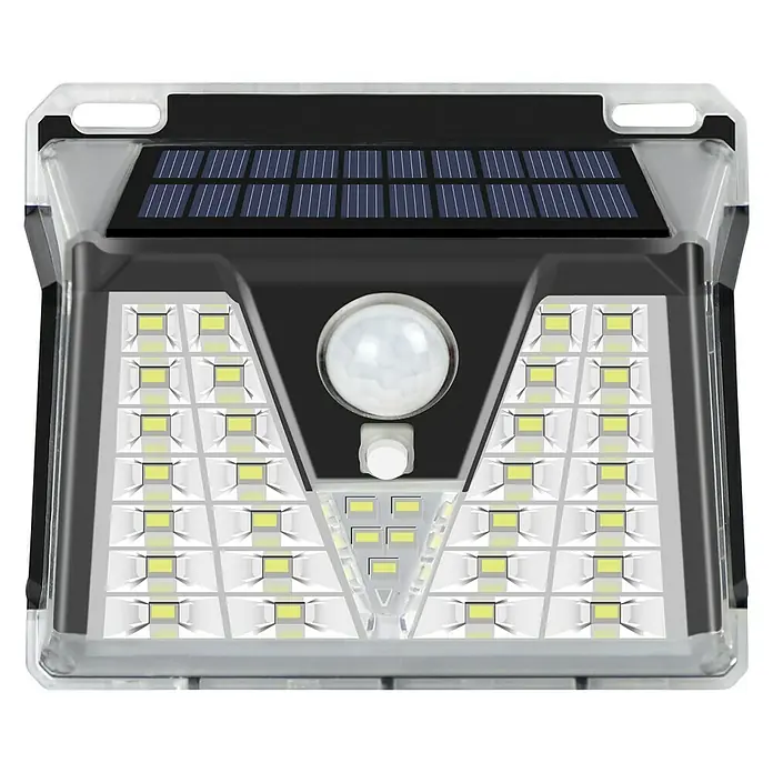 Arte confort Aplique solar LED para exterior Luxor - 0,97 W, L x An x Al: 5,4 x 10,1 x 11,9 cm, Negro - Vista frontal