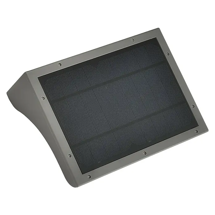 Arte confort Aplique solar para exterior Fenix - 9 W, L x An x Al: 16 x 22 x 7,9 cm, Gris - Vista angular
