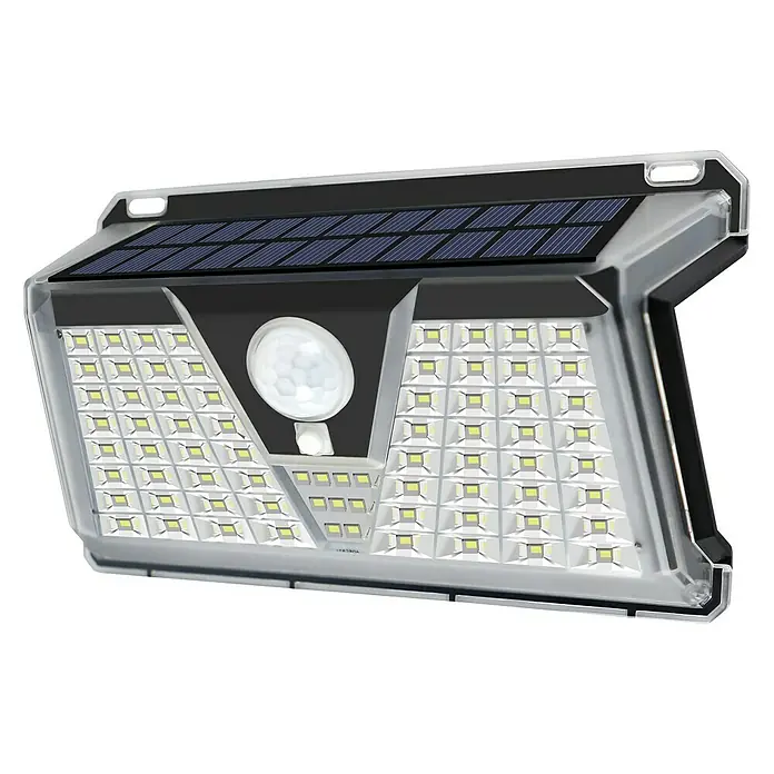 Arte confort Aplique solar LED para exterior Luxor - 1,8 W, L x An x Al: 6,3 x 18,8 x 11,4 cm, Negro - Vista angular