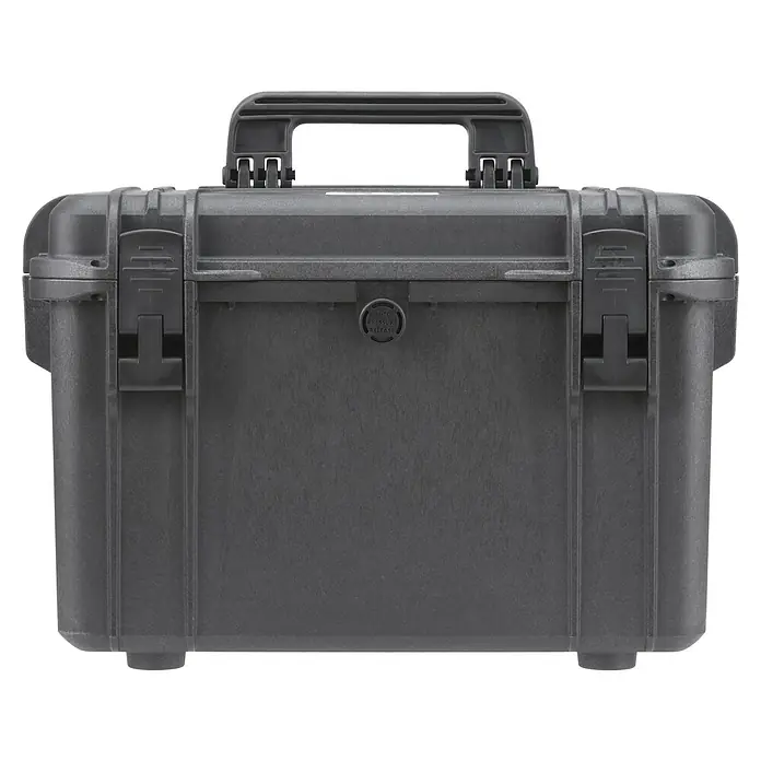 Wasserdichter Koffer MAX400 - L x B x H: 456 x 290 x 318 mm, Ohne Schaumstoffeinlage, Schwarz, Kunststoff - Vorderansicht