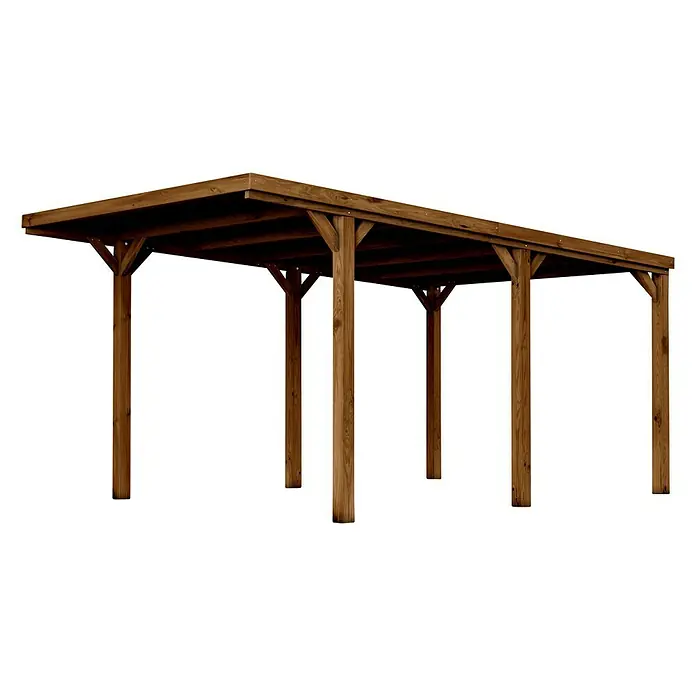 Forest-Style Carport Victor - L x An: 551 x 394 cm - Vista angular
