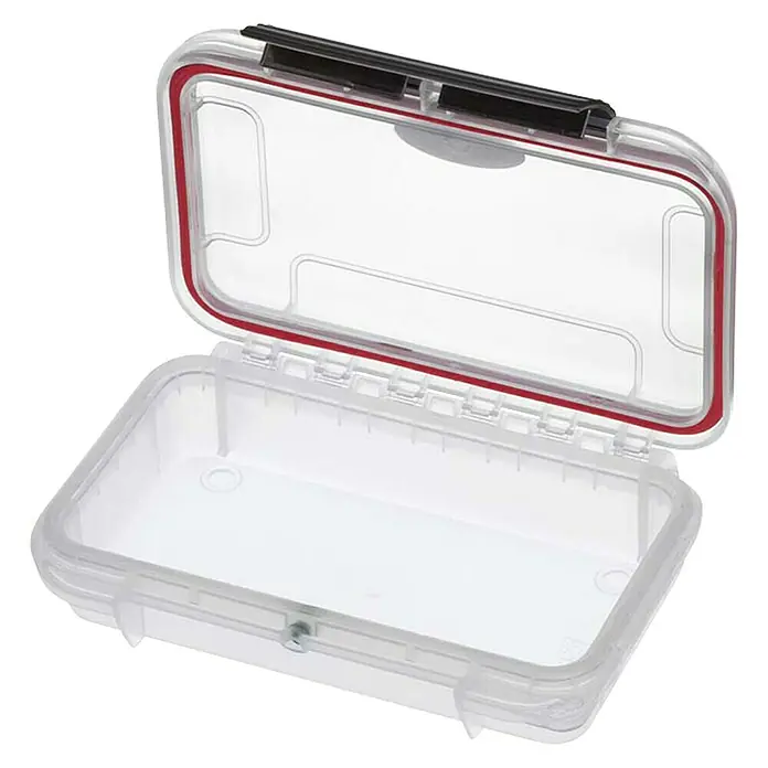 Wasserdichter Koffer MAXGRIP - L x B x H: 175 x 115 x 47 mm, Ohne Schaumstoffeinlage, Transparent, Kunststoff - Diagonale Ansicht