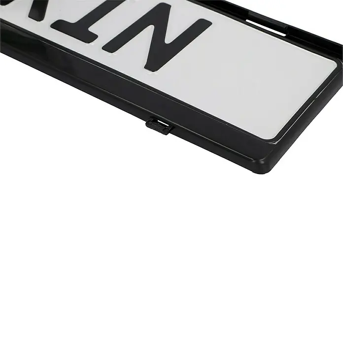 Kennzeichenhalter für AT-Kennzeichen - 1 Stk., Schwarz - Detailaufnahme