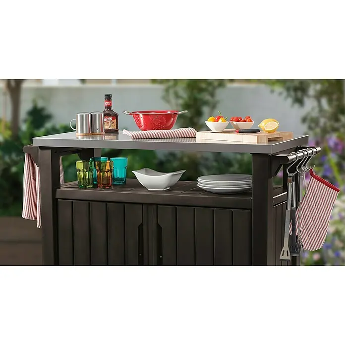 Keter Mesa de servicio Unity XL - 123,7 x 54 cm, Plástico - Foto ambiente