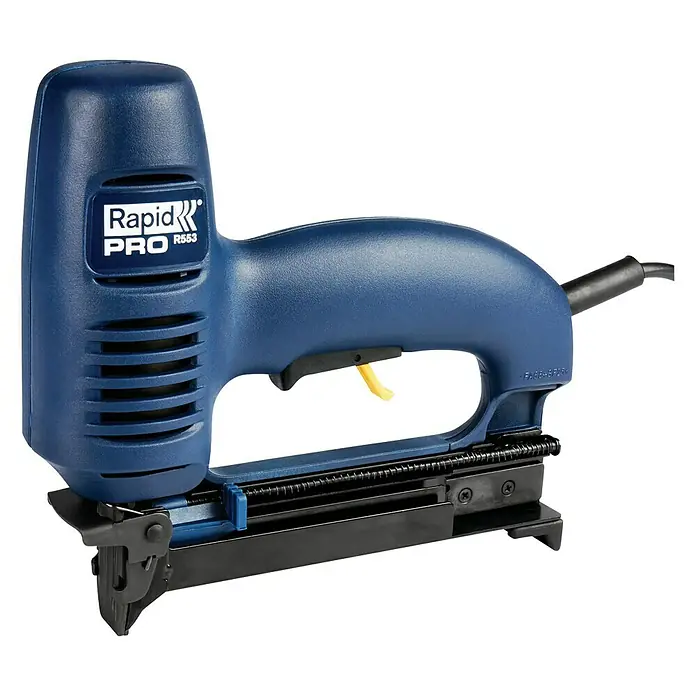 Rapid Kombi-Elektrotacker R553 PRO - Klammertiefe: 8 - 20 mm, Elektrisch, Schachtel - Diagonale Ansicht