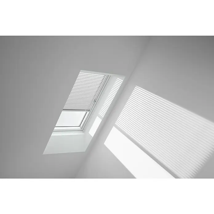 Velux Žaluzija za strešno okno [SI] PAL PK08 7001S - Barva: [SI] Weiß - 1045S, Barva tirov: [SI] Aluminium, Ročno - Zračna perspektiva