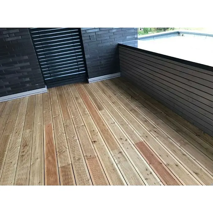 Terrassendiele - 200 x 14,3 x 2,7 cm, Lärche, Beidseitig geriffelt - Stimmungsaufnahme