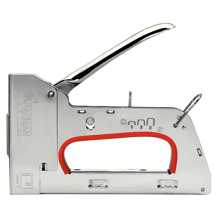 Rapid Handtacker R353E - Klammertiefe: 6 - 14 mm, Geeignet für: Klammern Typ 53 - Linke Seitenansicht