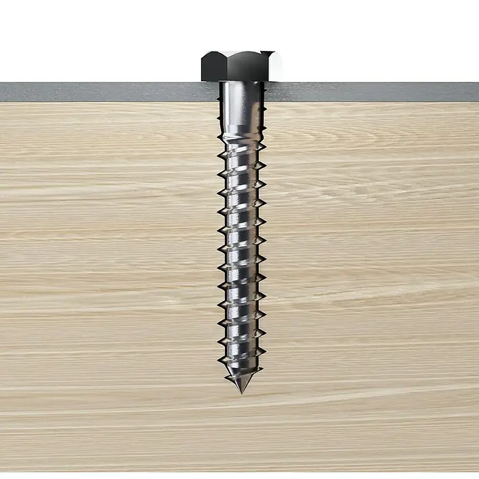 Profi Depot Tornillo para madera VZ con cabeza hexagonal - Ø x L: 8 x 60 mm, 100 uds., Zincado, Cabeza hexagonal, Rosca completa - Foto ambiente