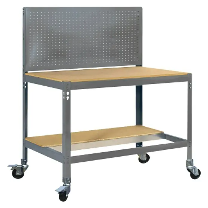 Simonrack Simonwork Banco de trabajo BT2 Mobile - L x An x Al: 61 x 151 x 156 cm, Capacidad de carga: 120 kg, Gris - Vista angular