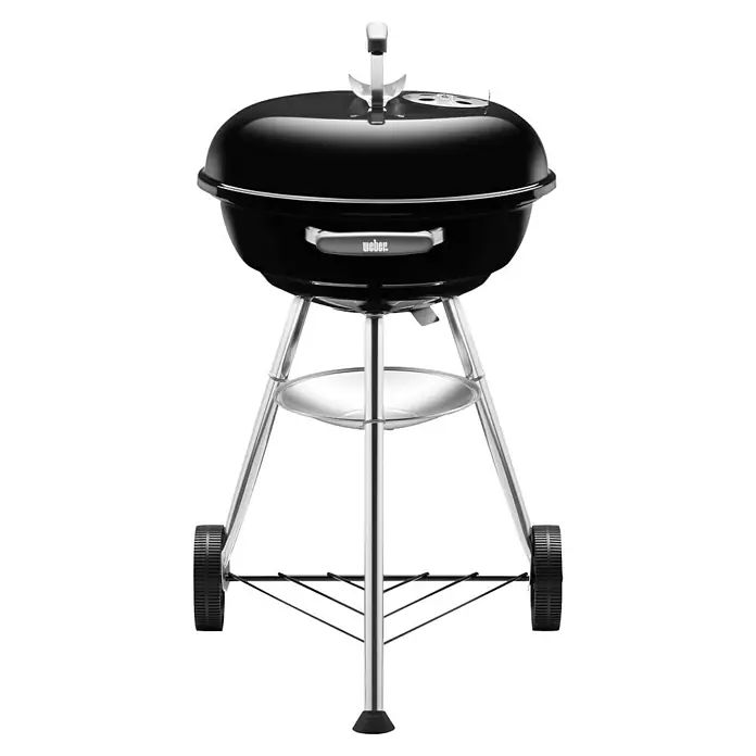 Weber Okrugli roštilj s poklopcem Compact Kettle 47 - Crne boje, Dimenzija rešetke za pečenje: Ø 47 cm - Pogled sprijeda