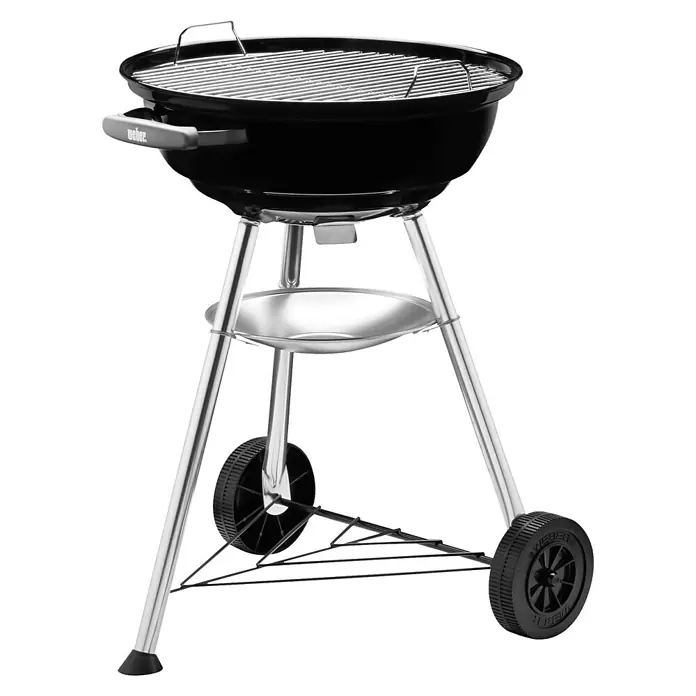 Weber Okrugli roštilj s poklopcem Compact Kettle 47 - Crne boje, Dimenzija rešetke za pečenje: Ø 47 cm - Dijagonalni pogled