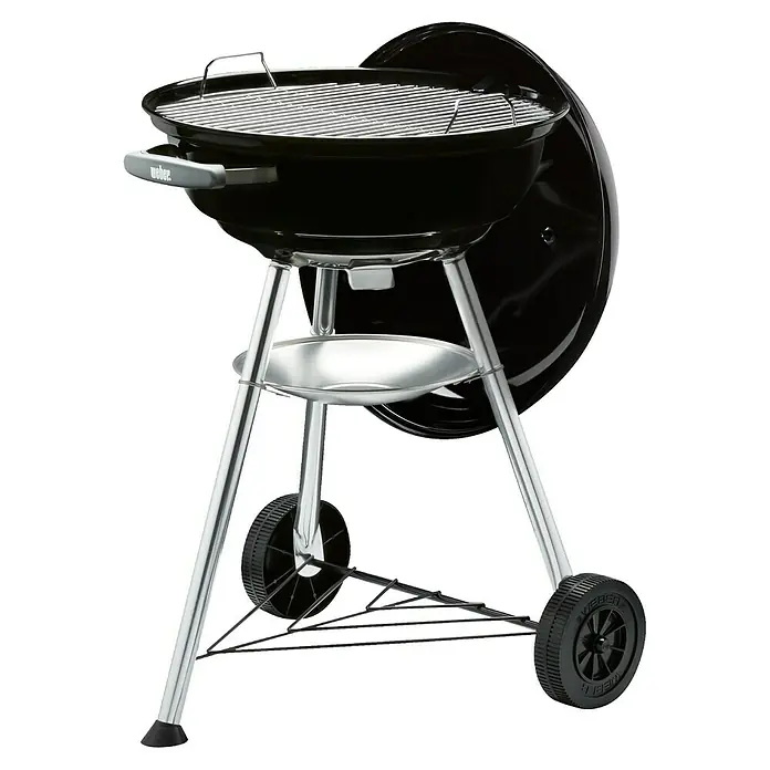 Weber Okrugli roštilj s poklopcem Compact Kettle 47 - Crne boje, Dimenzija rešetke za pečenje: Ø 47 cm - Dijagonalni pogled