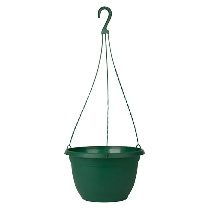 Viseća tegla - Plastika, Zelene boje, Promjer: 25 cm - Pogled sprijeda