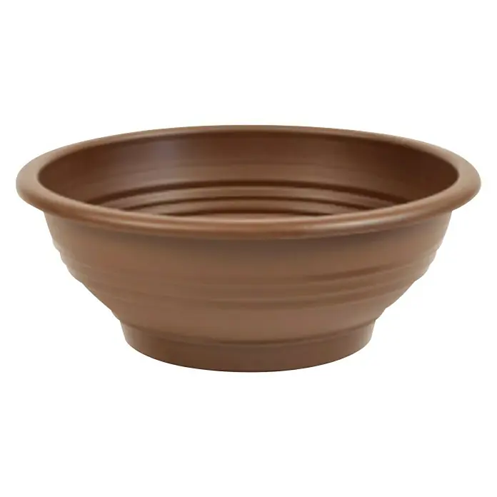 Tegla za cvijeće - Plastika, Smeđe boje, Promjer: 16 cm - Pogled sprijeda