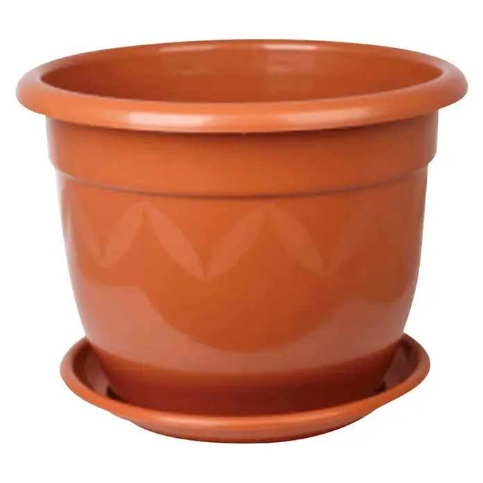 Tegla za cvijeće - Plastika, Terakota, Promjer: 48 cm - Pogled sprijeda