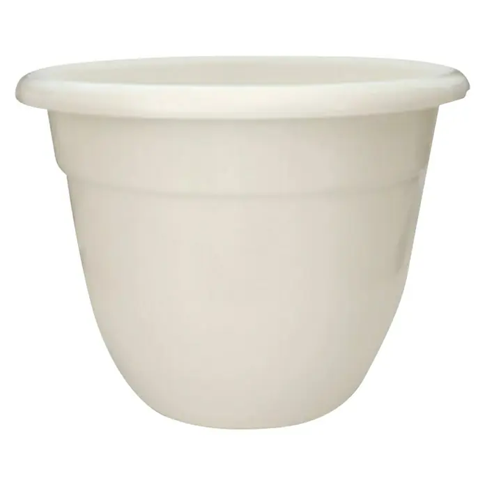 Tegla za cvijeće - Plastika, Bijele boje, Promjer: 48 cm - Pogled sprijeda