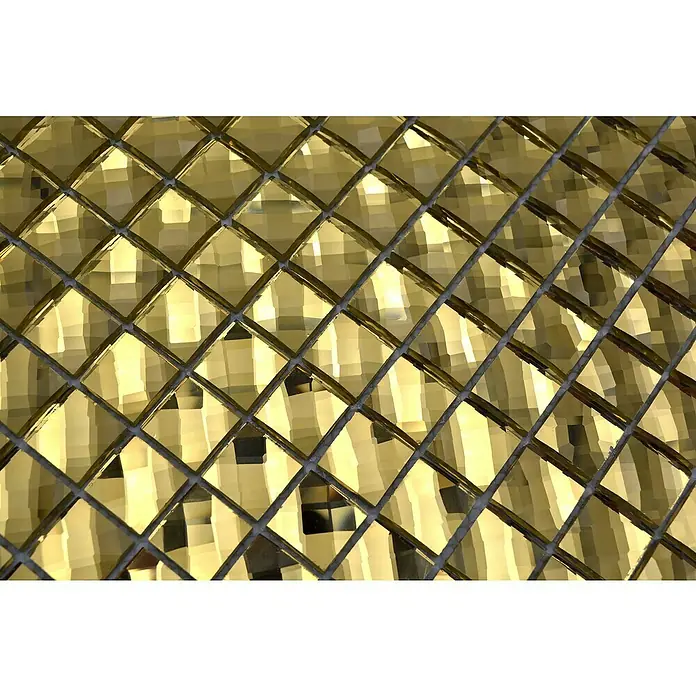 Mozaïektegel vierkant Glitter XCM GO823 - 30 x 30 cm, Goud, Glanzend - Close-up