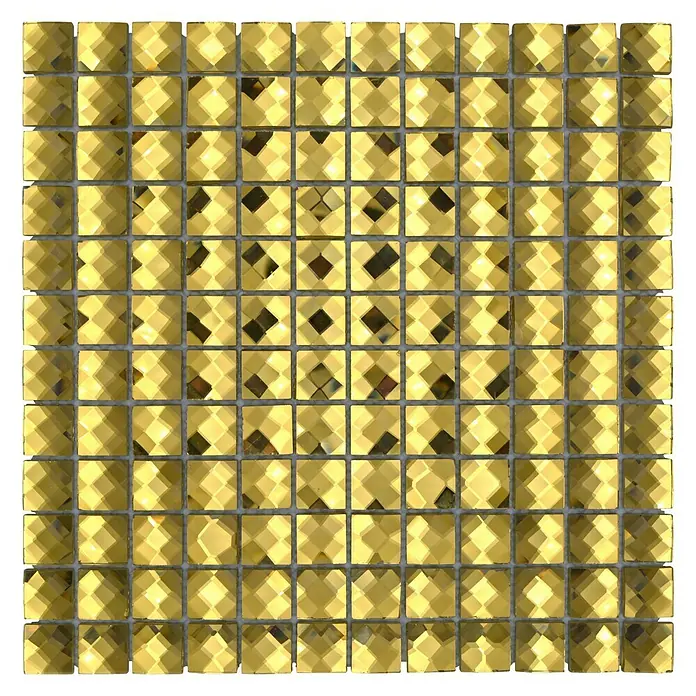 Mozaïektegel vierkant Glitter XCM GO823 - 30 x 30 cm, Goud, Glanzend - Bovenaanzicht