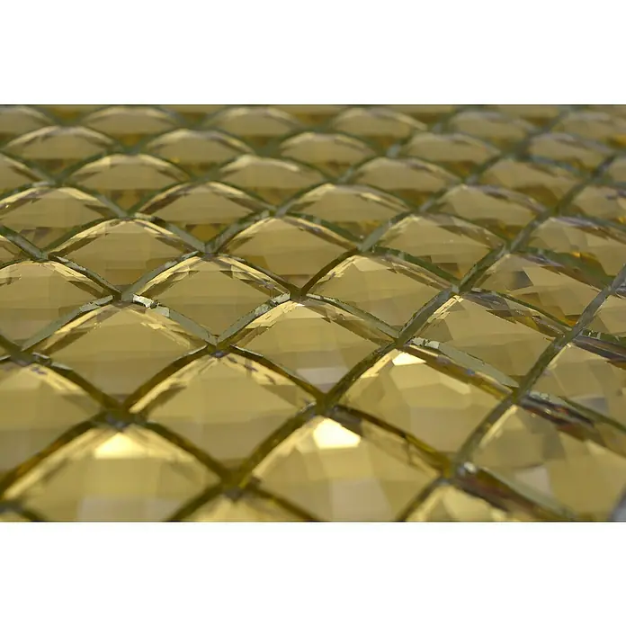 Mozaïektegel vierkant Glitter XCM GO823 - 30 x 30 cm, Goud, Glanzend - Close-up