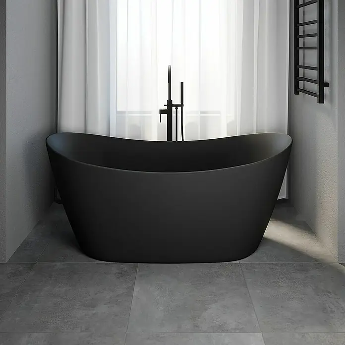 Camargue Samostojeća kada Hjerting - D x Š: 160 x 81 cm, Akril, Crne boje - Živopisni prikaz