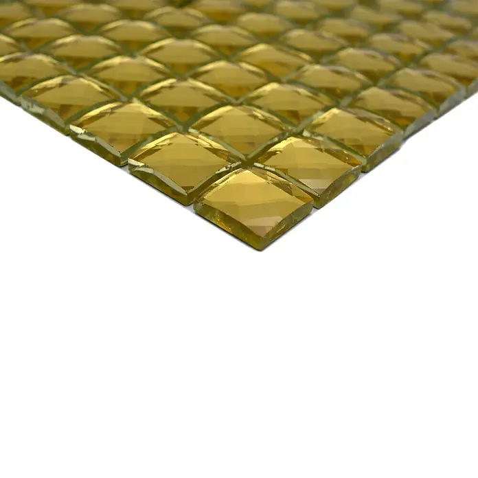 Mozaïektegel vierkant Glitter XCM GO823 - 30 x 30 cm, Goud, Glanzend - Close-up