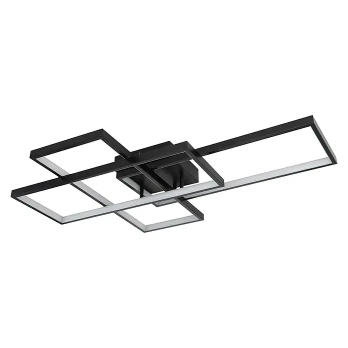 Globo LED-Deckenleuchte Gabriel Smart - 40 W, L x B x H: 75 x 50 x 10 cm, Schwarz/Opal/Weiß, Warmweiß - Ansicht von unten