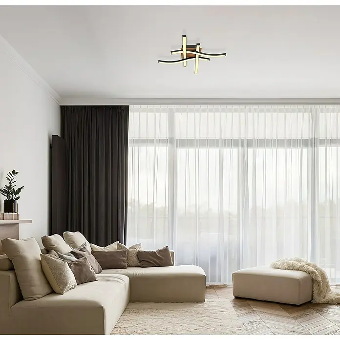 Globo LED-Deckenleuchte Evita - 20 W, L x B x H: 43 x 43 x 75 cm, Warmweiß - Stimmungsaufnahme