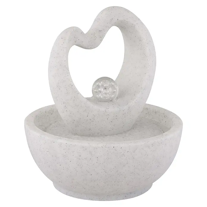 Globo Zimmerbrunnen Fontana Geschwungenes Herz - L x B x H: 23,6 x 23,6 x 26,5 cm - Vorderansicht